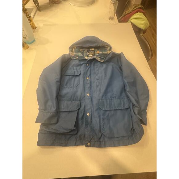 Vintage Woolrich Rain Jacket Flannel Lines - Picture 2 of 8